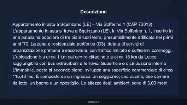 Immobile in asta di 100 m², box auto in vendita a Squinzano - Foto 6