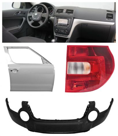 SKODA YETI musata cofano ossatura radiatore sospensioni parafango 2010-13