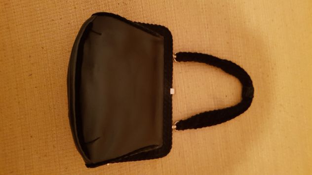 Pochette nera vera pelle vintage anni 60 - Foto 5