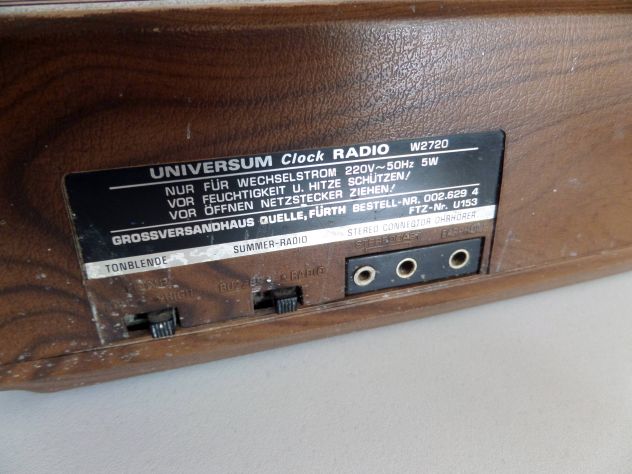 Radiosveglia anni 70, UNIVERSUM Clock Radio W2720 - Foto 7