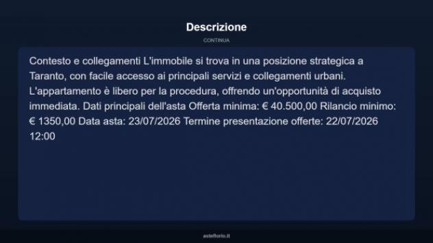 Immobile in asta di 56 m² in vendita a Taranto - Foto 4