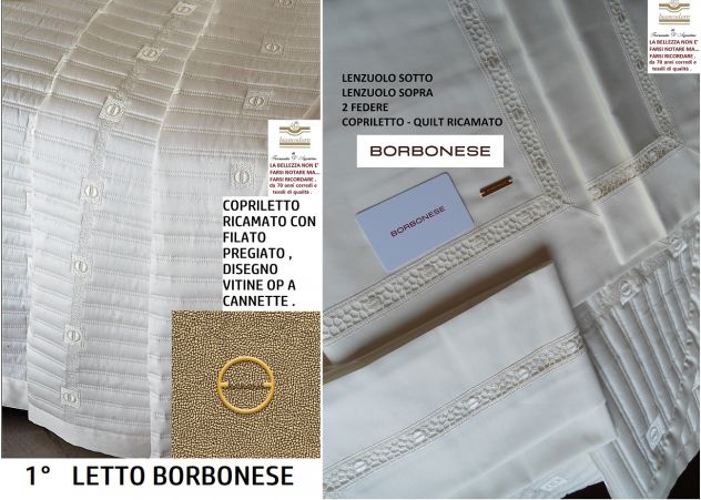 BORBONESE completo letto corredo , matrimonio , sposa . - Foto 7