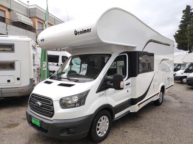 CAMPER BENIMAR FORD MANSARDATO LETTI CASTELLO POSTERIORI CLIMA WEBASTO FOTOVOLTAICO GENERALI USATI 594 - Foto 2