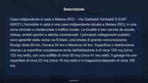 Immobile in asta di 150 m² con più di 5 locali e box auto in vendita a Melara - Foto 16