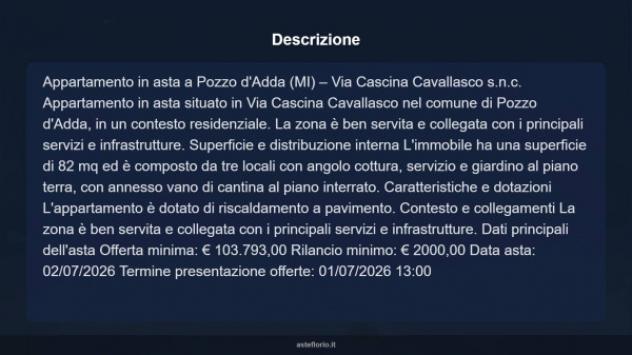 Immobile in asta di 82 m² in vendita a Pozzo d'Adda - Foto 18