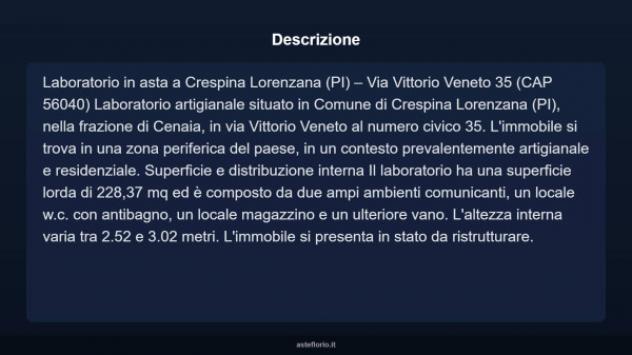 Immobile in asta di 228 m² in vendita a Crespina e Lorenzana - Foto 4