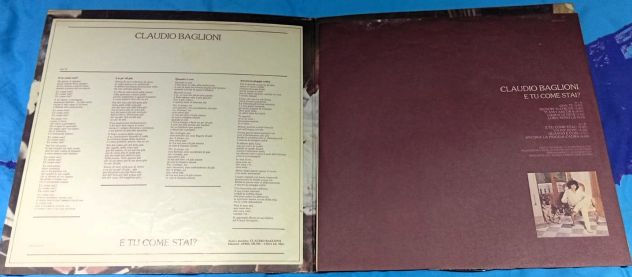 Vinile 33 giri Claudio Baglioni E tu come stai? - Foto 3