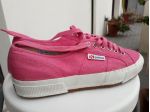 Vendo scarpe nuove Superga, mai indossate, rosa, n.40, in tessuto di puro lino