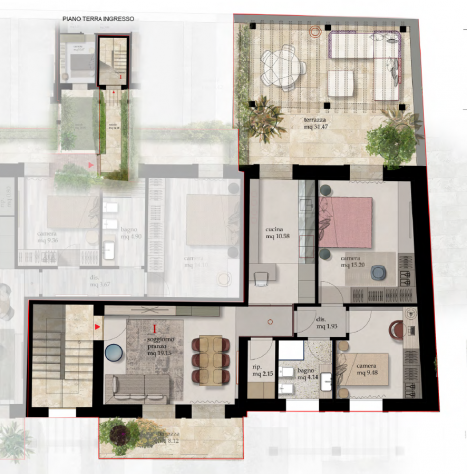 Appartamento in vendita a Cascina 75 mq Rif: 1271272