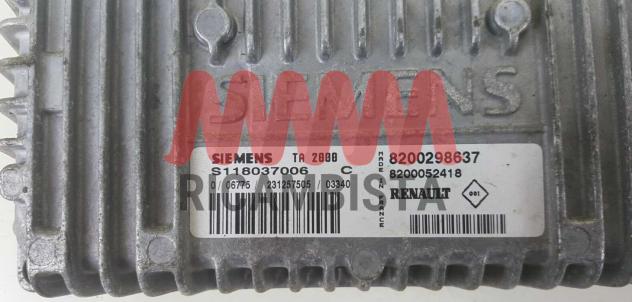 8200298637 Renault Kangoo centralina motore Siemens S118037006 - Foto 3