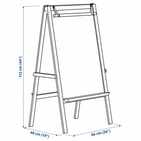 Cavalletto per bambini IKEA MÅLA (Lavagna e Rotolo Carta) - Legno - Foto 6