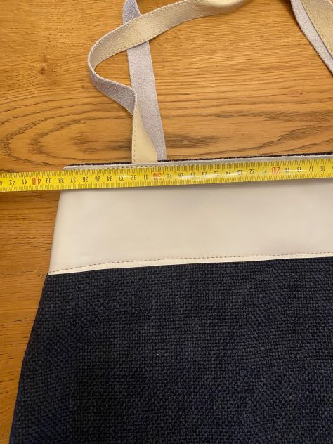 Borsa in tela di cotone blu NUOVA - Foto 3