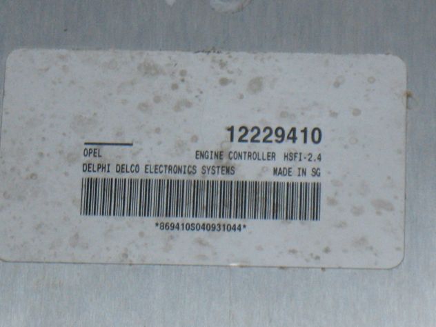 12229410 ECU CENTRALINA MOTORE OPEL ZAFIRA ASTRA 1.6 12229410 HSFI-2.4 - Foto 2