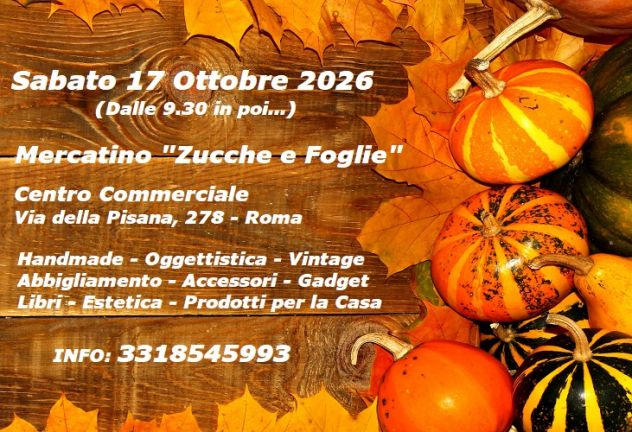 17/10 :Mercatino "Zucche e Foglie"
