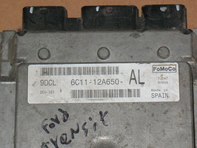 6C11-12A650-AL ECU FORD TRANSIT 2.2 2.4 9DCL DCU-101 6C11-12A650-AL 6C1112A650AL - Foto 2