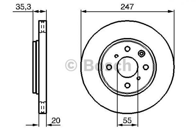Disco Freno Bosch 0986479239 Citroen, Peugeot