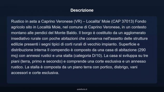 Immobile in asta di 290 m² con più di 5 locali e box auto in vendita a Caprino Veronese - Foto 4