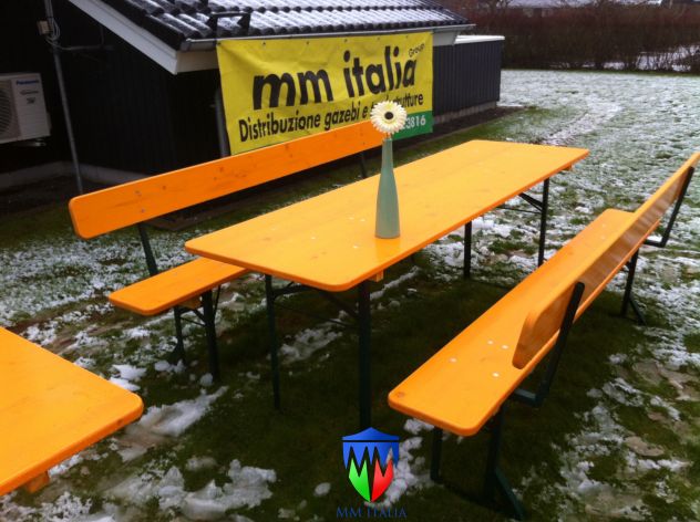 Set Birreria panche e tavoli pieghevoli professionali per sagre e noleggio - Foto 3