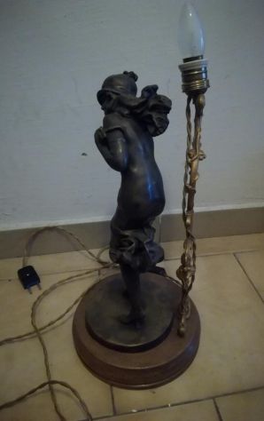 Lampada con bronzo a cera persa - Periodo art deco francese - Foto 4
