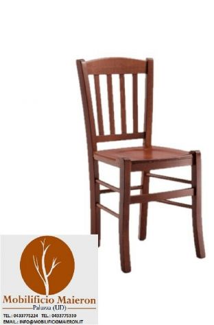 Sedie Benevento Per Ristorante Bar Pub Legno cod 3016 L Nuove Non Usate