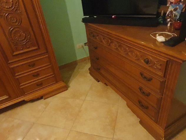Camera da letto in noce vendo - Foto 2