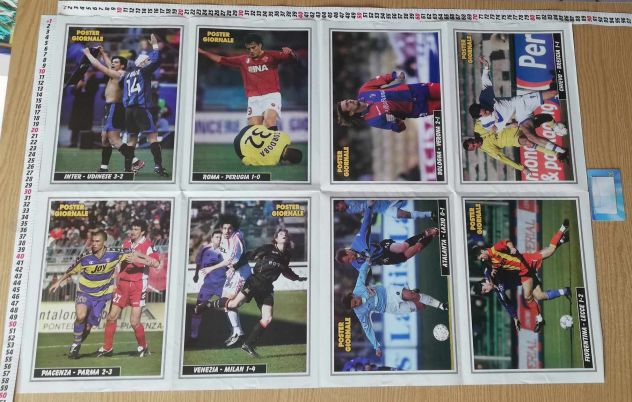 Poster Giornale di Enzo Maresca+immagini partite Serie A 2001/2002