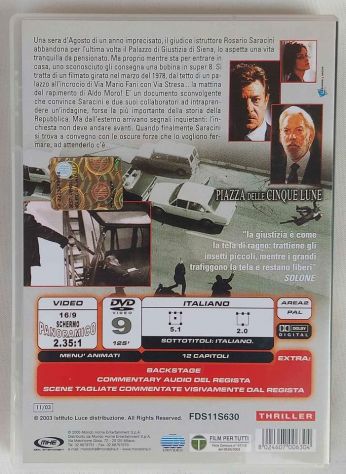 DVD Piazza delle cinque lune di Renzo Martinelli con Donald Sutherland, 2003 - Foto 3