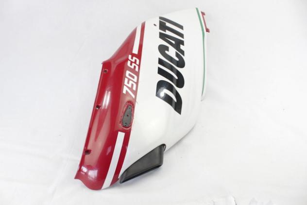 CARENA CENTRALE SINISTRA DUCATI SUPERSPORT 750 1999 - 2002 48030821A LEFT SIDE CENTRAL FAIRING ATTACCO FRECCIA DANNEGGIATO CON GRAFICHE PELLICOLA REMO - Foto 3
