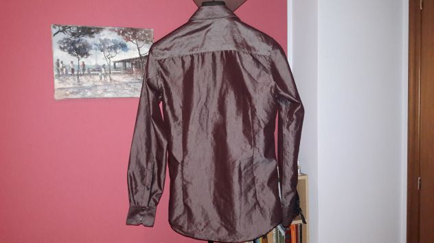 Camicia Rosso metallizzato Tg 37/38 M - NUOVA - Foto 5