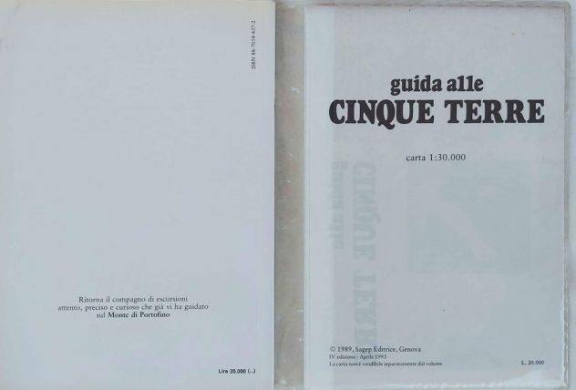 Guida alle Cinque Terre con carte dei sentieri di Alberto Girani Ed. Sagep, 1992 - Foto 2