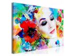 Quadro Donna E Fiori Cm. 90x60 E 120x80 - ARREDALACASA