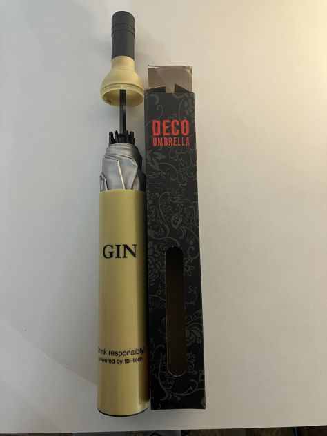 Ombrello a forma di bottiglia di GIN - Senape