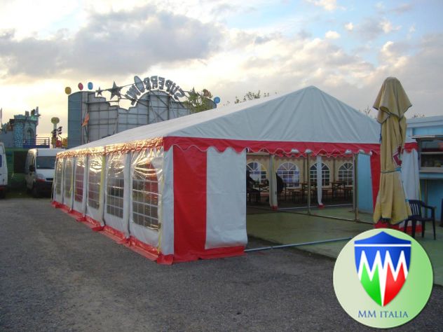 Tendone Gazebo 3 x 4 Professionale pvc Alta densita Ignifugo Gold MM - Foto 4