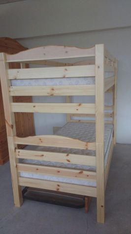 Letto a castello in pino grezzo - Foto 5