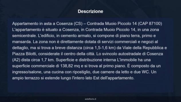 Immobile in asta di 139 m² con più di 5 locali in vendita a Cosenza - Foto 4