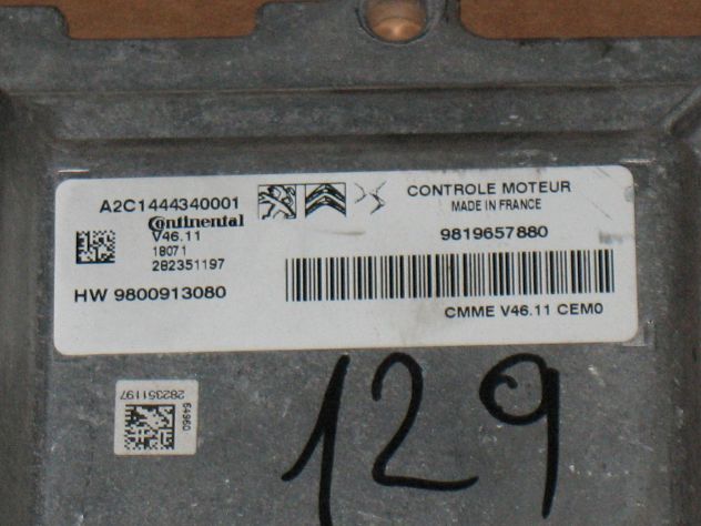 9819657880 ECU CITROEN PEUGEOT V46.11 9819657880 9800913080 A2C1444340001 - Foto 2