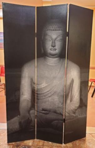 Paravento Buddha 3 pannelli 120x180 – Ottimo stato