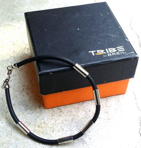 Bracciale uomo Tribe by Breil in caucciù e argento 925 scatola nuovo