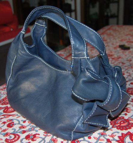 borsa donna blu maxima pelle - Foto 3