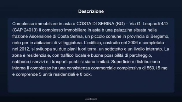 Immobile in asta di 550 m² in vendita a Serina - Foto 4