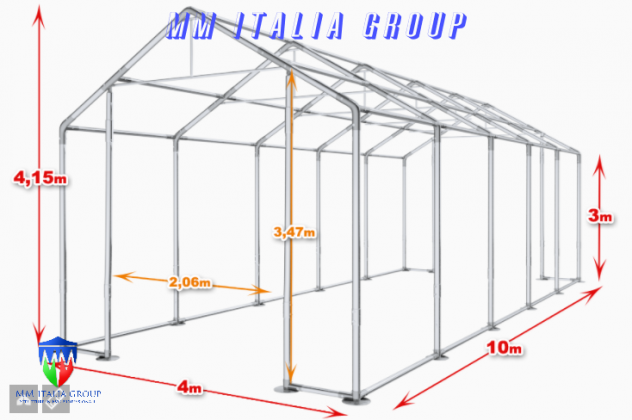 Coperture per Camper 4 x 10 in Pvc Chiara Luce Obló - Foto 8
