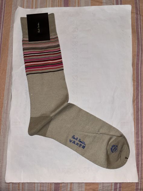 CALZE NUOVE CON CARTELLINO DA UOMO FIRMATE ORIGINALI PAUL SMITH,MADE IN ITALY - Foto 5