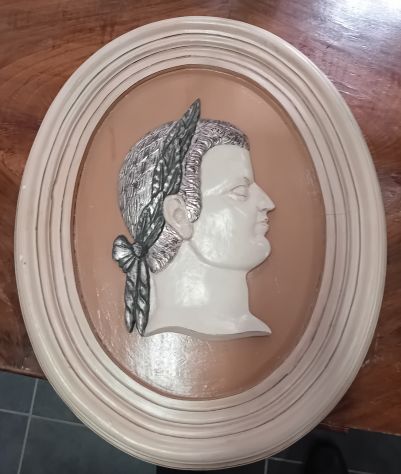 QUADRO SCULTURA IMPERATORE ANTICA ROMA LEGNO NOCE - Foto 5