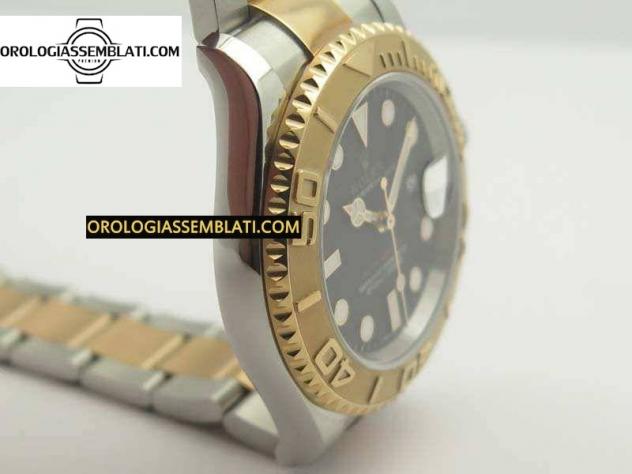 Rolex Replica YACHT-MASTER 116622 1:1 BEST EDITION QUADRANTE NERO SU BRACCIALE SS/RG SA3135 - Foto 4