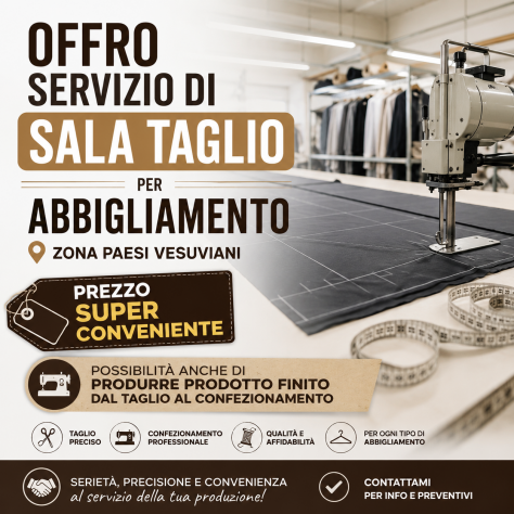 Sala taglio per abbigliamento paesi vesuviani