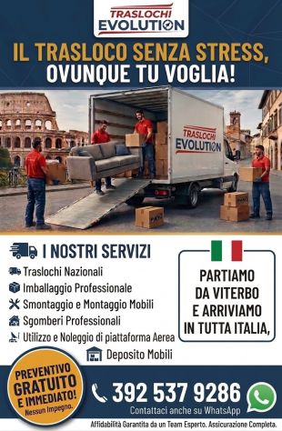 Traslochi Evolution a Viterbo e Civita Castellana, oltre 15 anni di esperienza!! - Foto 5