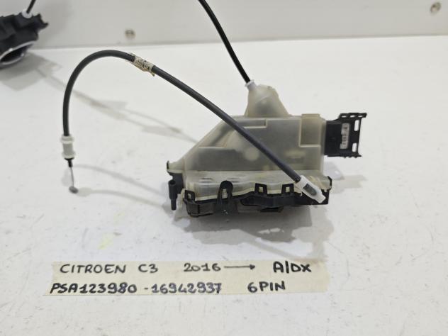 SERRATURA ANTERIORE DESTRA CITROEN C3 Serie 16942937 (16) - Foto 3