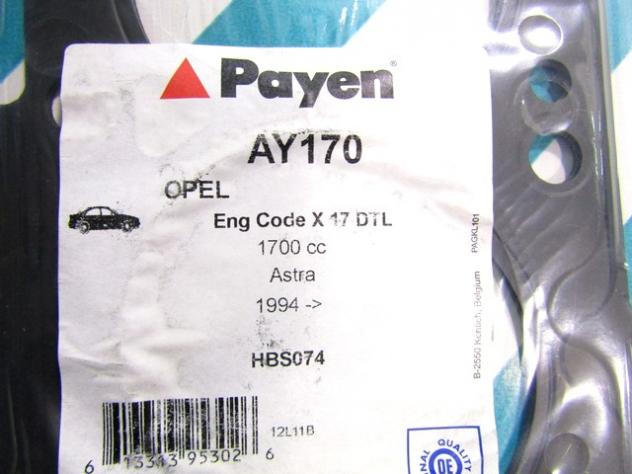 AY170 GUARNIZIONE TESTATA PAYEN OPEL ASTRA 1.7 TD 50 KW RICAMBIO NUOVO - Foto 2