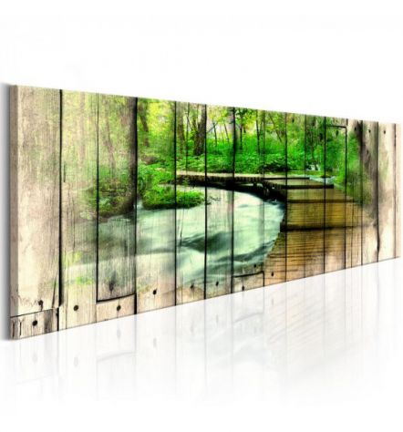 Quadro Col Laghetto Di Montagna - ARREDALACASA