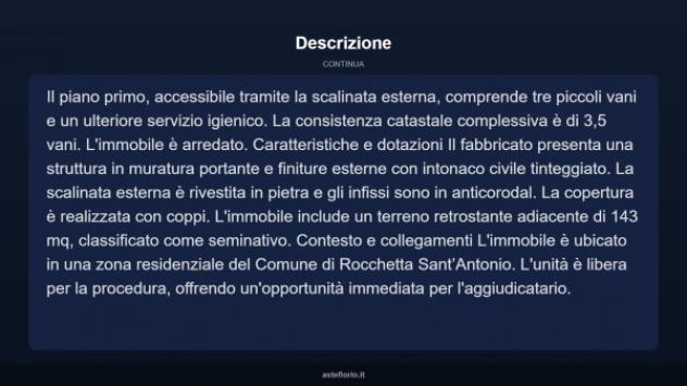 Immobile in asta di 45 m² in vendita a Rocchetta Sant'Antonio - Foto 5
